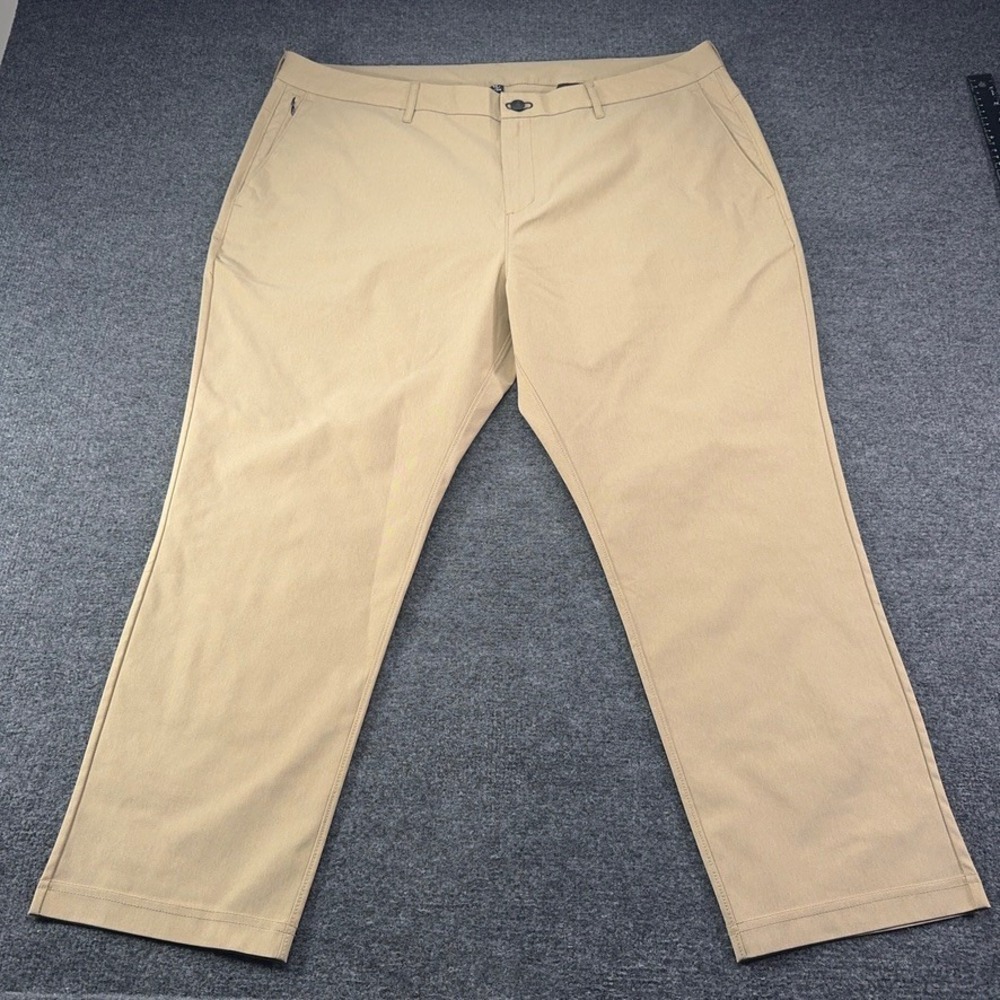 Public Rec Workday Pant Mens 42x28 Khaki Tan Straight Leg Performance Trousers